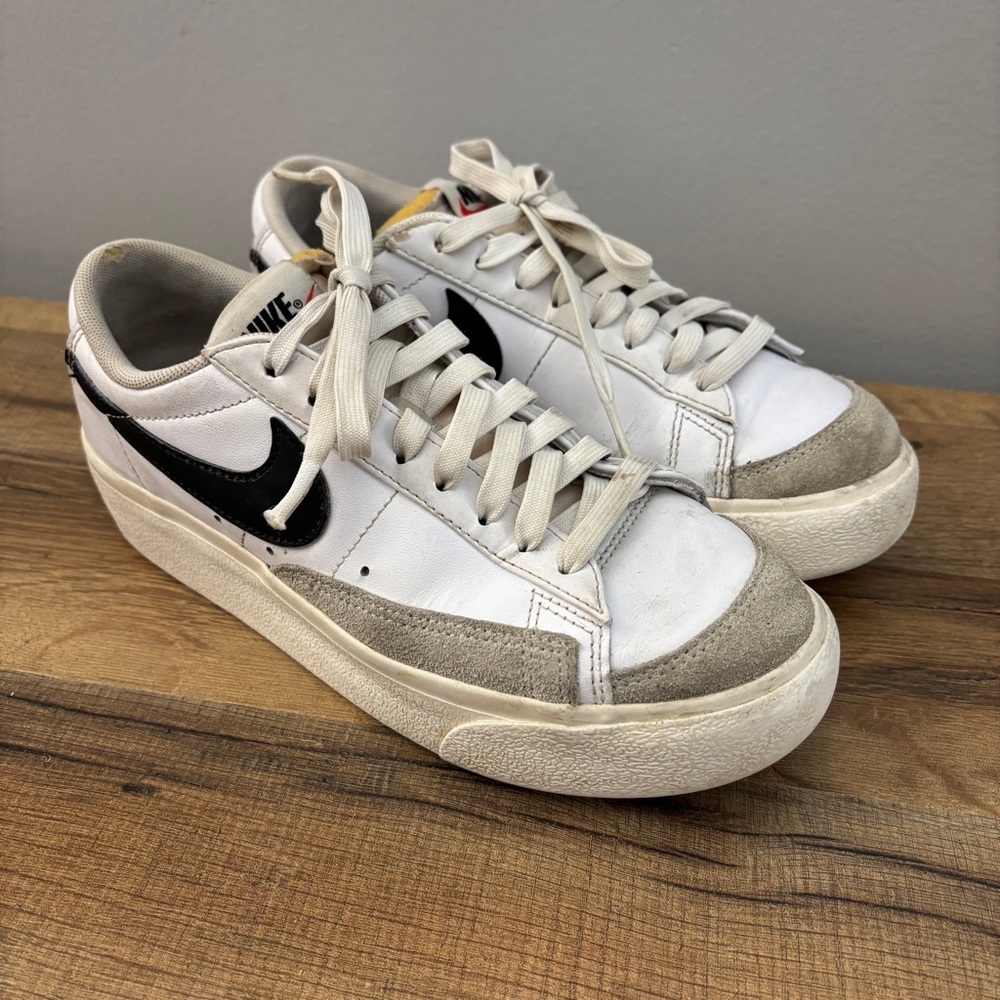 Nike Blazer Platform Sneakers Shoes White Black Women’s